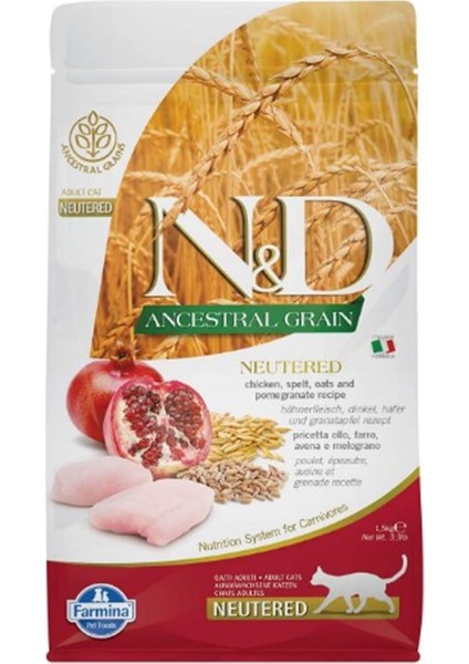 Low Tavuk&nar Kısırlaştırılmış Yetişkin Kedi Maması 1,5 kg