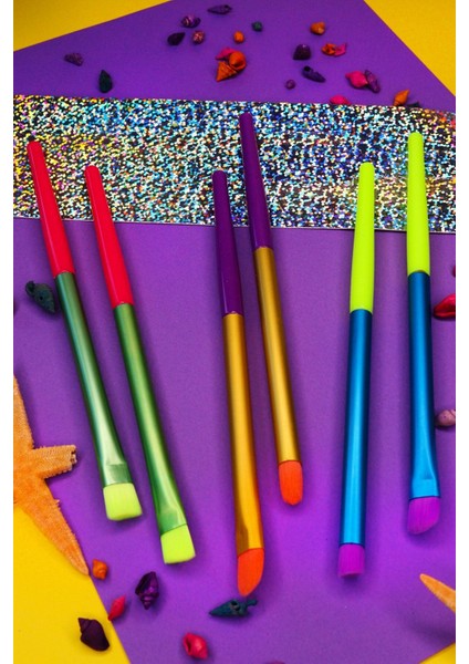 Neon Makyaj Fırçası Seti 6 Adet fiyatları