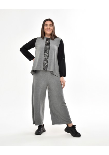 Kışlık Büyük Beden Ikili Takım-Tesettür Alt Üst Takım-Terletmez Kumaş-Oversize Kesim-Siyah Takım 7001 fırsatları