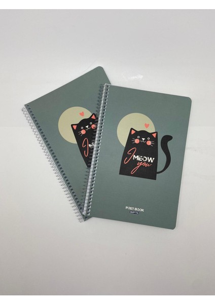 Post-Book Spiralli Karton Kapak 17X24 80 Yaprak Kareli Defter 2'li