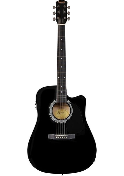 SA-105CE Dreadnought Cutaway Black Elektro Akustik Gitar
