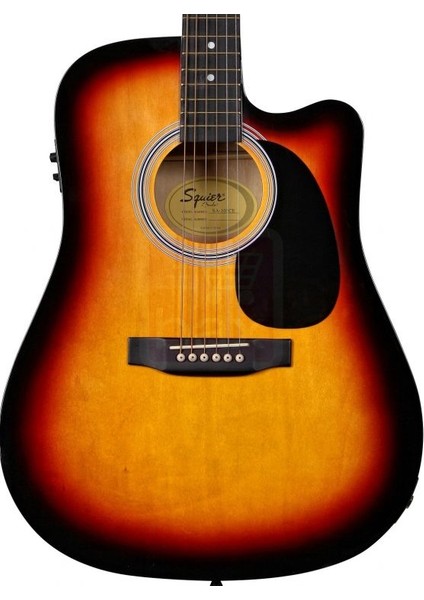 SA-105CE Dreadnought Cutaway Sunburst Elektro Akustik Gitar