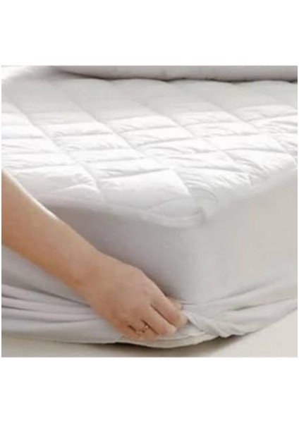 Çift Kişilik Kapıtoneli Fitted Yatak Koruyucu Sıvı Geçirmez Alez Beyaz Pamuklu 160 x 200 cm fırsatları