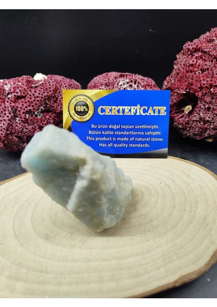 Akuamarin Ham Doğal Taş Kaya (Sertifikalı) fırsatları