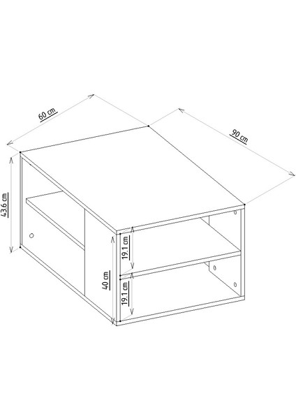 Cantek Dizayn Lazer Desneli 90 cm Bare Orta Sehpa Ceviz-Gümüş