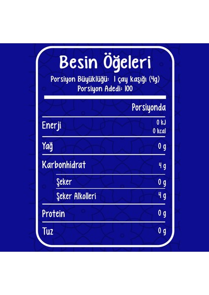 Sıfır Kalori Eritritol Toz Tatlandırıcı 3 x 400 gr