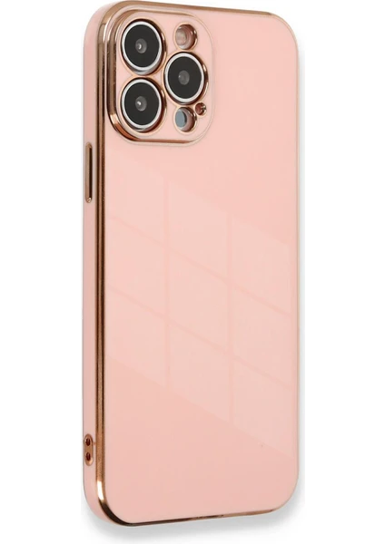 Apple iPhone 13 Pro Max Kılıf Olive Plated Pembe