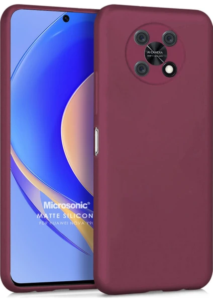 Matte Silicone Huawei Nova Y90 Kılıf Mor