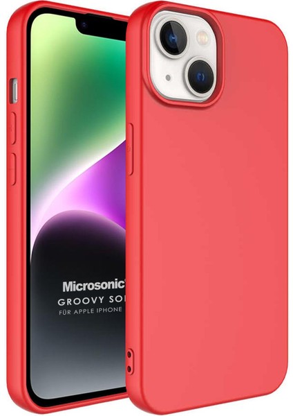 Apple iPhone 14 Kılıf Groovy Soft Kırmızı