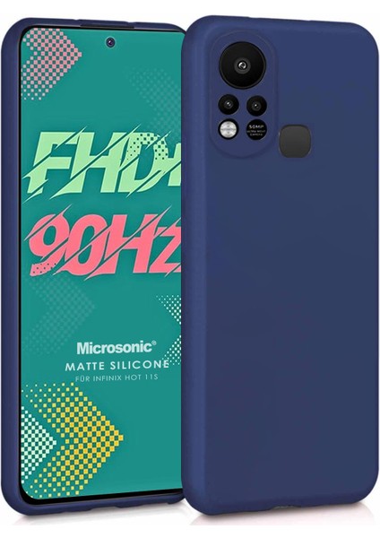 Matte Silicone Infinix Hot 11S Kılıf Lacivert