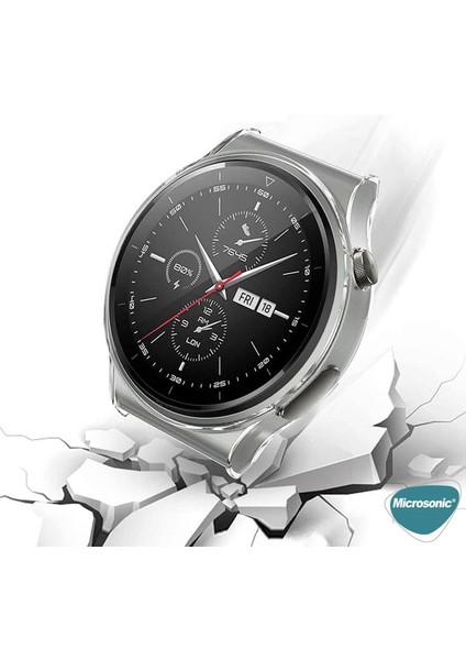 Huawei Watch Gt 3 Pro 43MM Seramik Kılıf 360 Full Round Soft Silicone Siyah