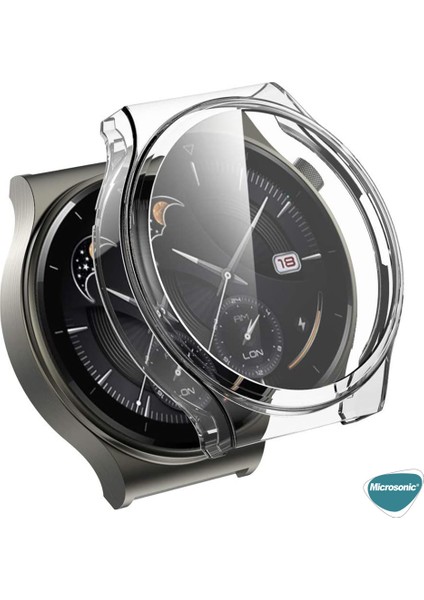 Huawei Watch Gt 3 Pro 43MM Seramik Kılıf 360 Full Round Soft Silicone Siyah