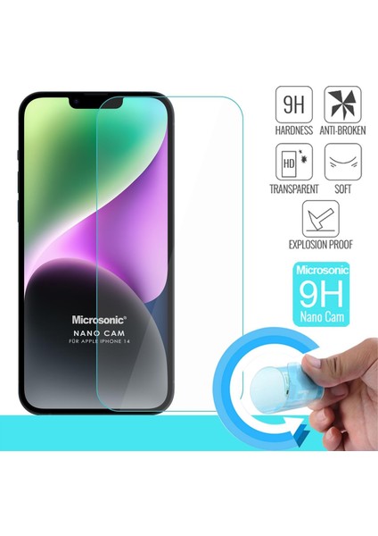 Apple iPhone 14 Nano Glass Cam Ekran Koruyucu