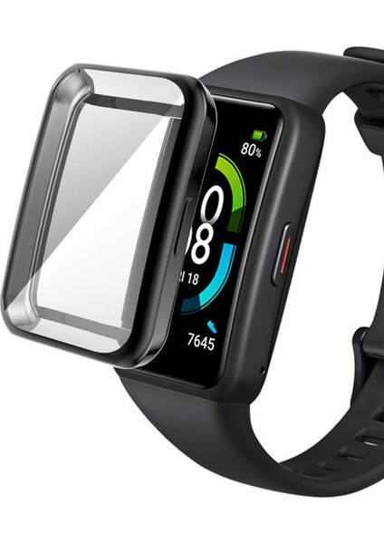 Huawei Band 7 Kılıf 360 Full Round Soft Silicone Siyah