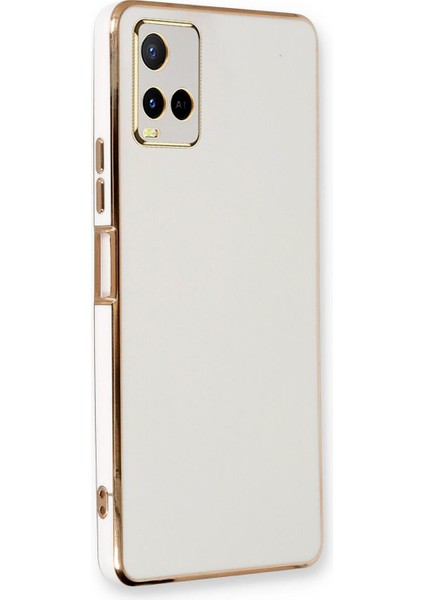 Vivo Y33S Kılıf Olive Plated Beyaz