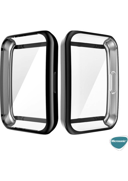 Huawei Band 6 Kılıf 360 Full Round Soft Silicone Gümüş modelleri