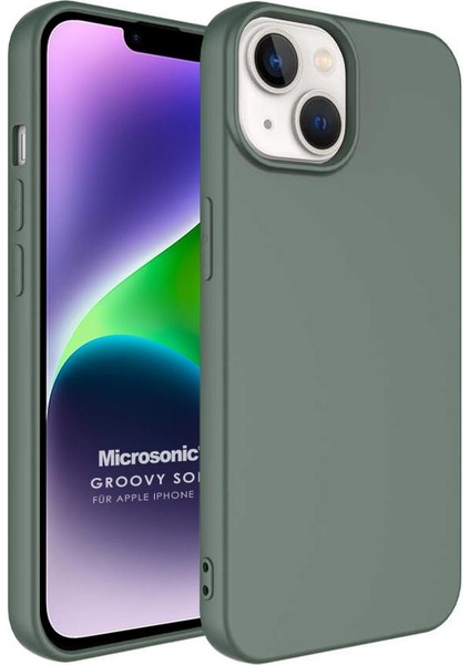 Apple iPhone 14 Plus Kılıf Groovy Soft Koyu Yeşil
