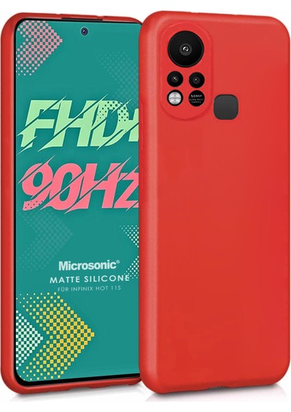 Matte Silicone Infinix Hot 11S Kılıf Kırmızı