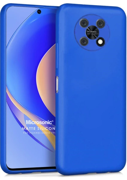 Matte Silicone Huawei Nova Y90 Kılıf Mavi