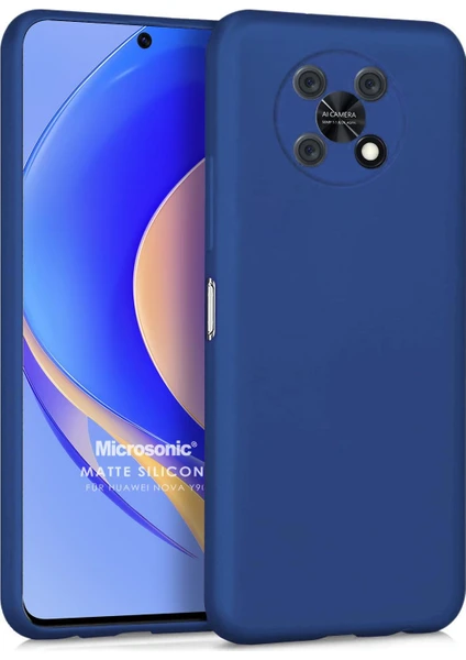 Matte Silicone Huawei Nova Y90 Kılıf Lacivert