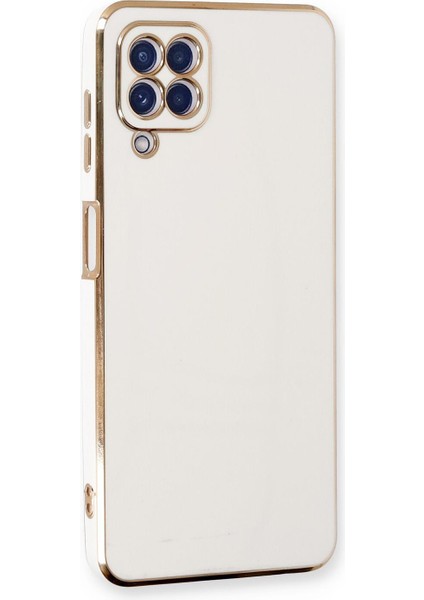 Samsung Galaxy A12 Kılıf Olive Plated Beyaz