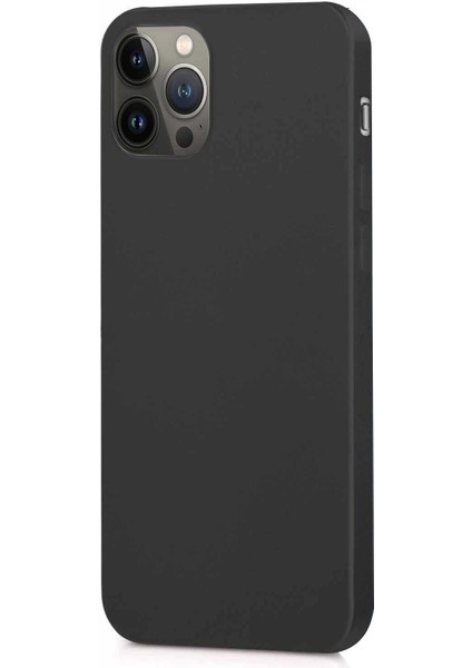 Matte Silicone Apple iPhone 14 Pro Kılıf Siyah