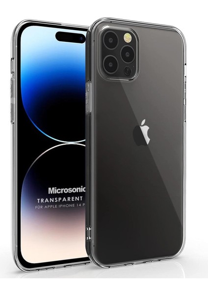 Apple iPhone 14 Pro Kılıf Transparent Soft Beyaz