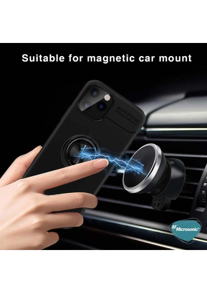 Apple iPhone 14 Pro Max Kılıf Kickstand Ring Holder Lacivert