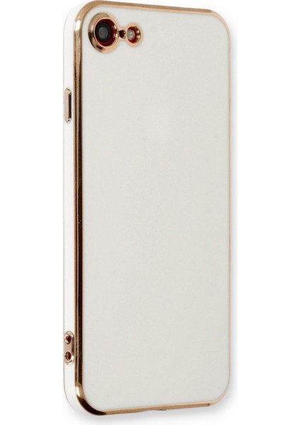 Apple iPhone Se 2020 Kılıf Olive Plated Beyaz