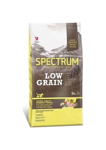 Low Grain Tavuklu Hindili Kızılcıklı Yavru Kedi Maması 12 kg