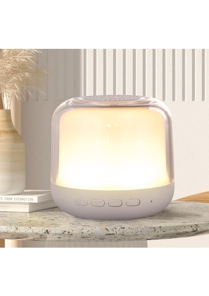 Işıklı Kablosuz Bluetooth Hoparlör - Beyaz (Yurt Dışından) fiyatları