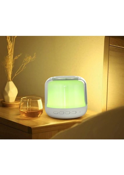 Işıklı Kablosuz Bluetooth Hoparlör - Beyaz (Yurt Dışından) modelleri