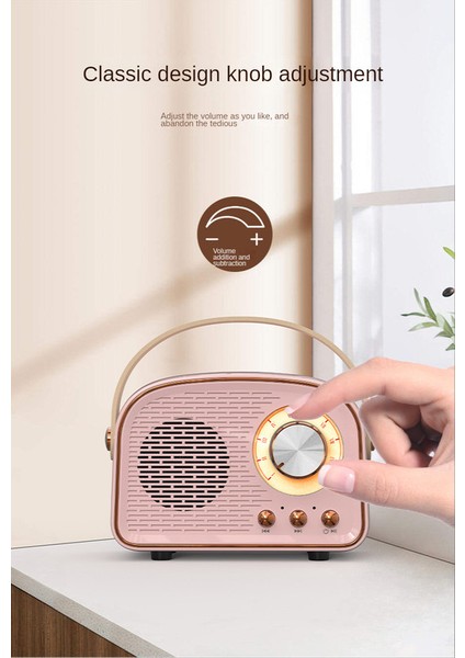 Retro Bluetooth Hoparlör - Pembe (Yurt Dışından) modelleri