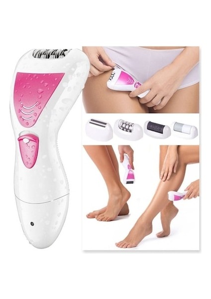 4 In 1 Su Geçirmez Epilasyon Aleti Epilatör Cihazı Tüy Alma Makinesi Topuk Törpüsü modelleri