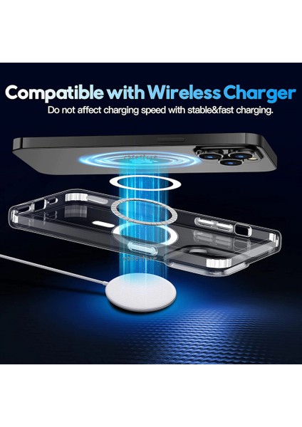 Iphone 14 Pro Manyetik Kılıf Magsafe Tutucu Ekran Koruyucu ve Lens Koruyucu 3'lü Set 3in1 fırsatları
