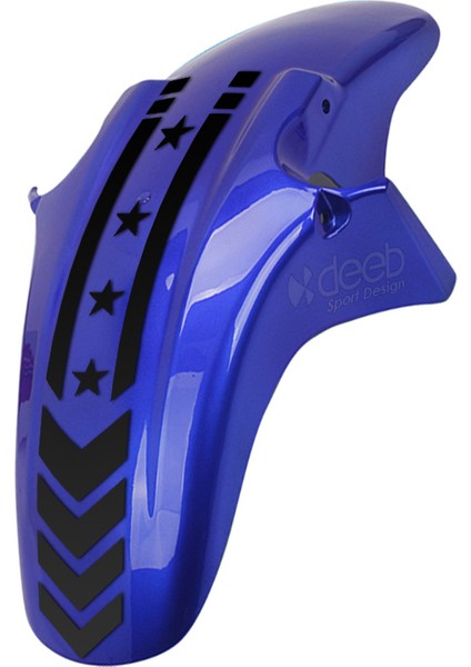 Motosiklet Çamurluk Yıldız Sticker Mat Siyah - 2 Adet