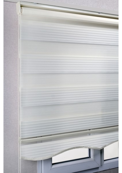 Etekli Krem Pileli Zebra Kaliteli Güneşlik Stor Perde fiyatları