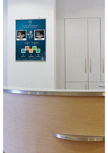 Hareketli Askılı Aluminyum Poster Afiş Tutucu 50 cm fırsatları