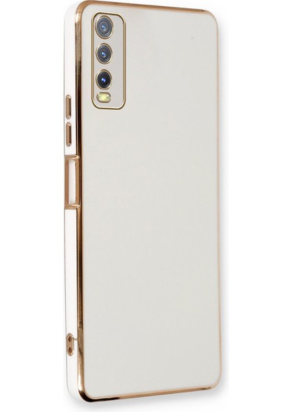 Vivo Y20S Kılıf Olive Plated Beyaz