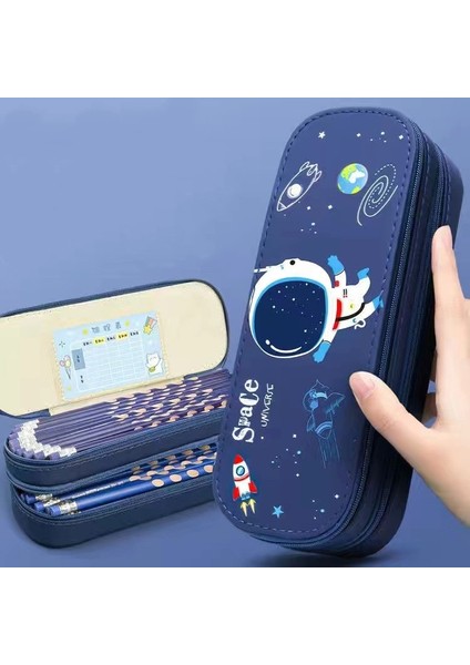 Öğrenci Kalem Kutusu - Mavi (Yurt Dışından)