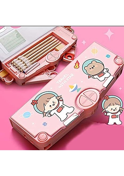 Öğrenci Kalem Kutusu - Pembe (Yurt Dışından) fiyatları