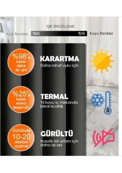 Lüx Blackout Işık Geçirmez Taş Karartma Perde Pilesiz Enxboy Seçenek indirimleri