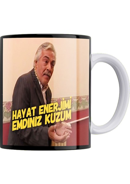 Avrupa Yakası Bülent Onaran Çift Taraflı Baskılı Porselen Kupa