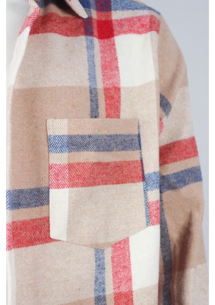 Erkek Camel Tek Cepli Uzun Kol Kışlık Klasik Kesim Ekose Oduncu Gömlek modelleri