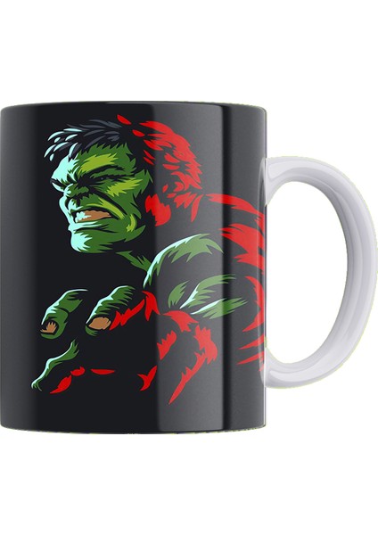 Hulk Çift Taraflı Baskılı Porselen Kupa