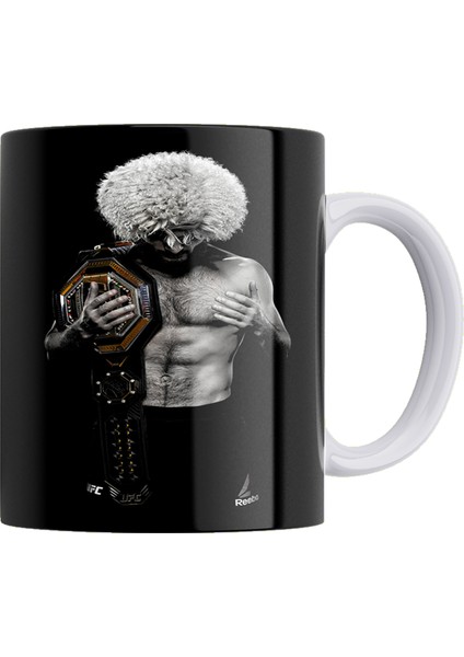 Khabib Nurmagomedov Çift Taraflı Baskılı Porselen Kupa