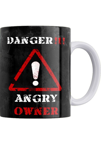 Danger Zone Çift Taraflı Baskılı Porselen Kupa