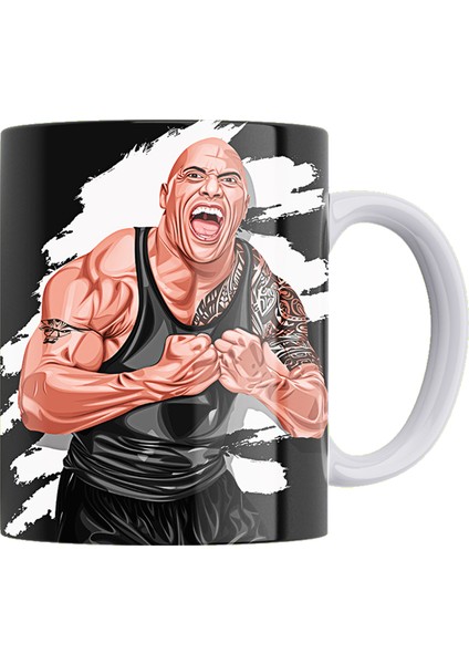 The Rock Dwayne Johnson Çift Taraflı Baskılı Porselen Kupa