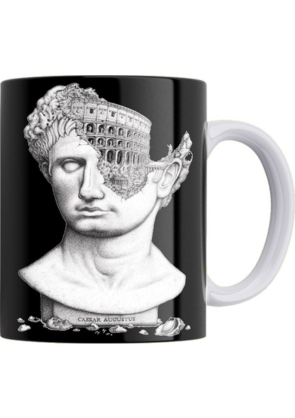 Sezar Roma Çift Taraflı Baskılı Porselen Kupa