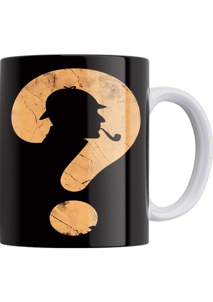 Sherlock Holmes Çift Taraflı Baskılı Porselen Kupa